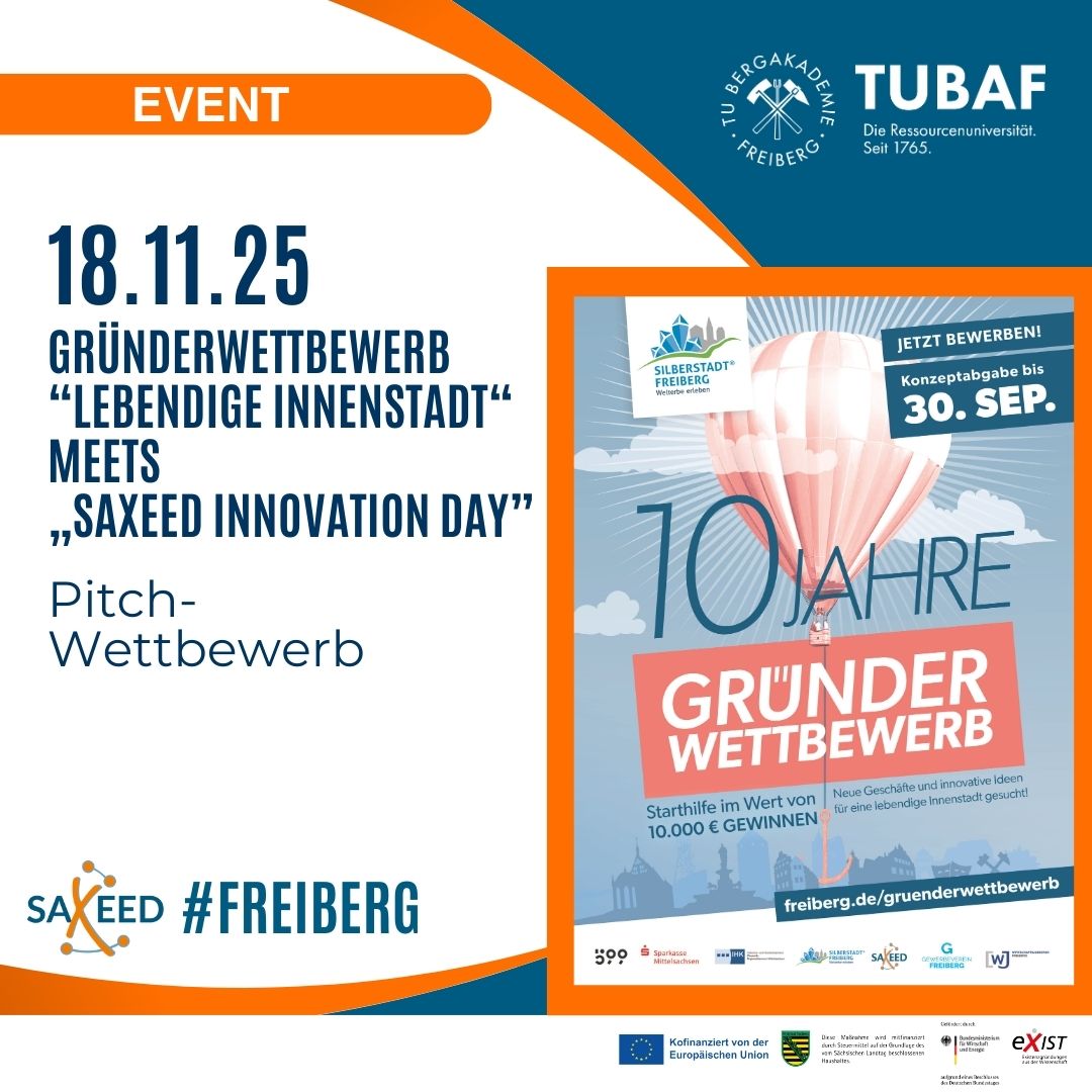 Gründerwettbewerb "Lebendige Innenstadt“ meets „SAXEED Innovation Day“