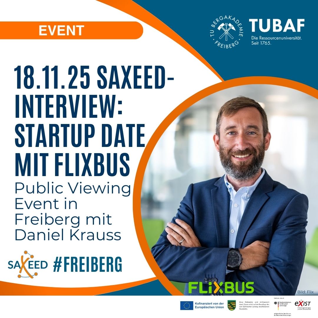 SAXEED-Interview: Startup Date mit FlixBus - Public Viewing Event in Freiberg
