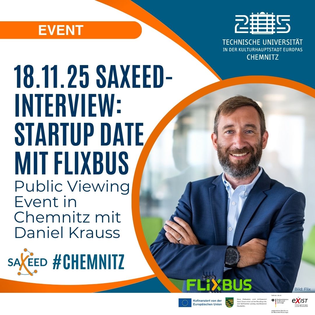 SAXEED-Interview: Startup Date mit FlixBus – Public Viewing Event in Chemnitz