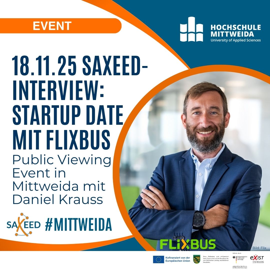 SAXEED-Interview: Startup Date mit FlixBus – Public Viewing Event in Mittweida